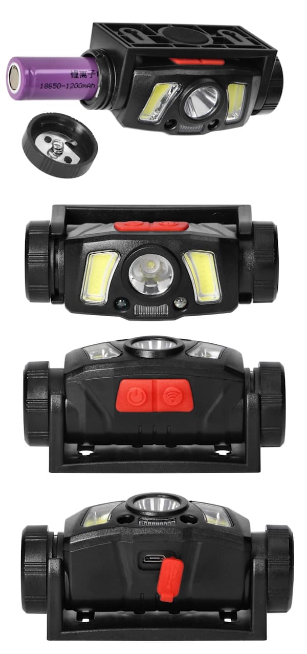 Pannlampa Cykellampa LED COB XPG Rörelsesensor
