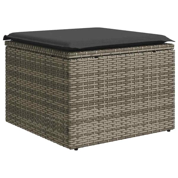 vidaXL 2-delt sofasæt med hynder, grå, polyrattan og akacie