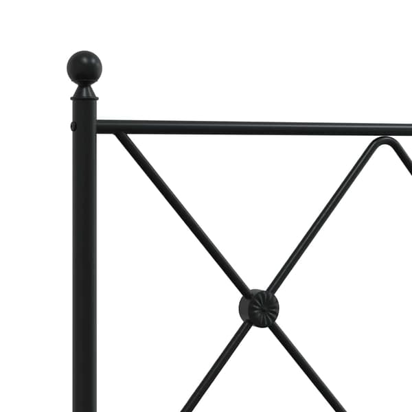 vidaXL metalsengegavl, sort, 100 cm