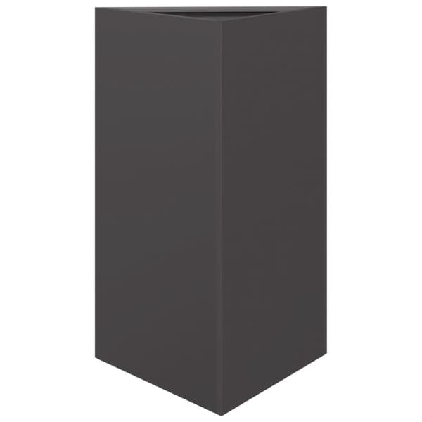 vidaXL Trädgårdskrukor, Set om 2, Svarta, Triangulära, 50x43x75 cm, Stål