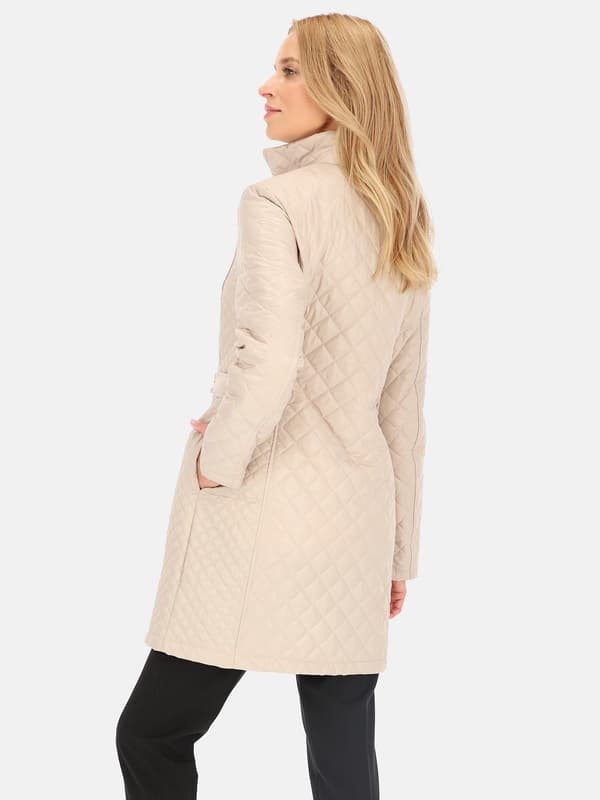 ELEGANT QUILTET DAME-OVERGANGSFRAKKE