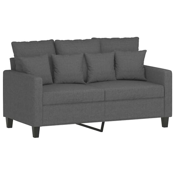 vidaXL 2-sitssoffa mörkgrå 120 cm tygklädsel