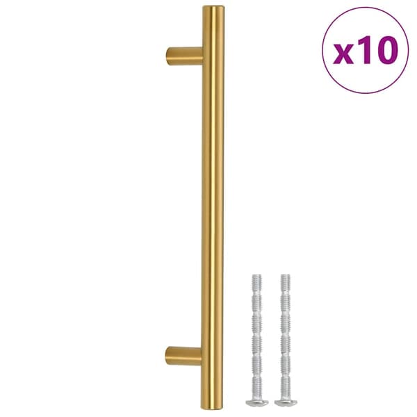 vidaXL skabsgreb, 10 stk., guld, 160 mm, rustfrit stål