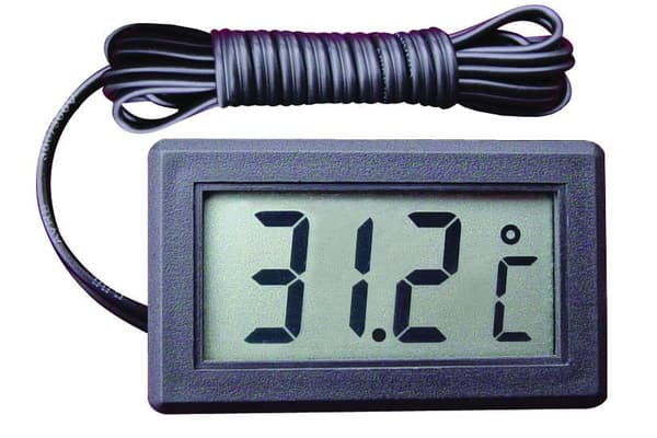 ZW9 LCD ELEKTRONISK TERMOMETER MED PROBEPANEL UR