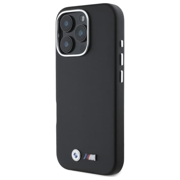 BMW M Smooth Full Wrapped Metal cover til iPhone 16 Pro, sort