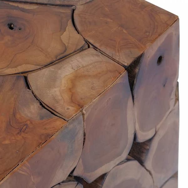 vidaXL Pall massiv teak