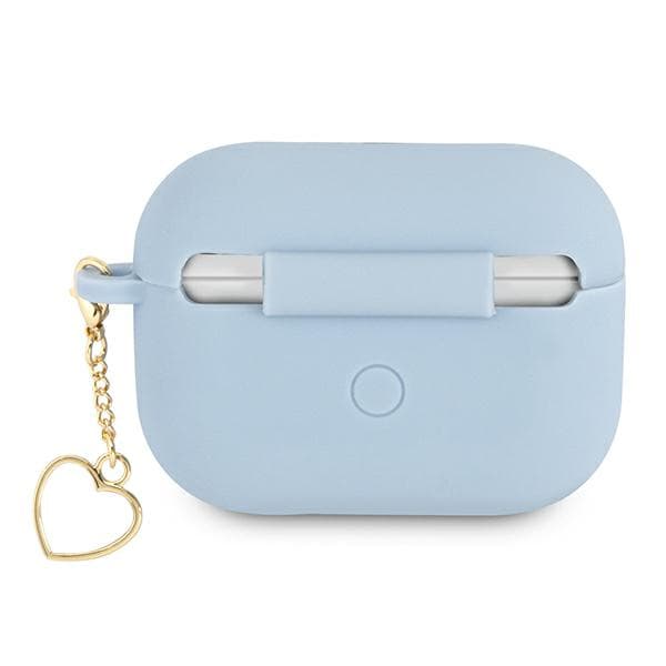 Guess Silicone Charm Heart Collection-etui til AirPods Pro, blå