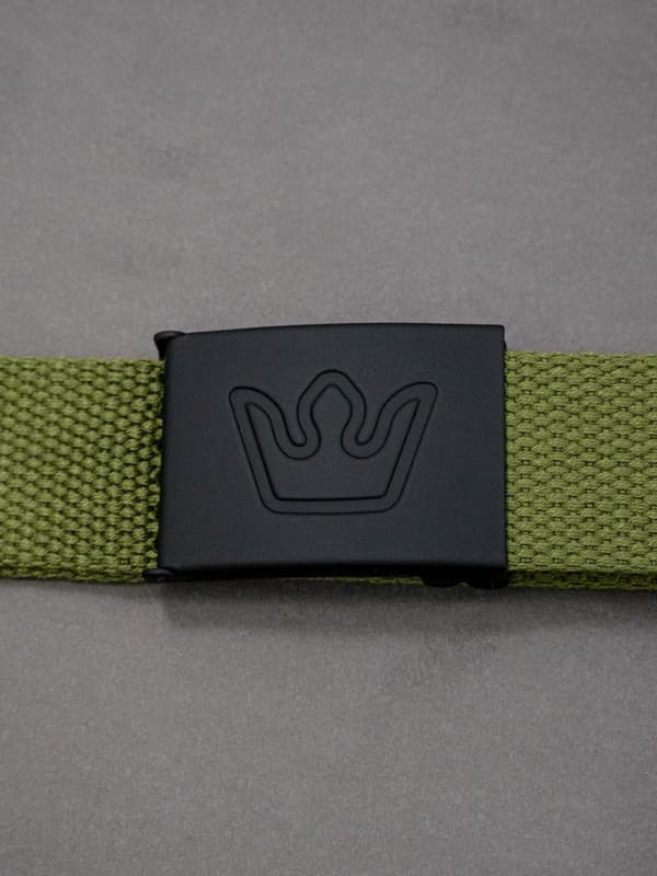 Jigga Wear Simple Crown Uni Olive Webbing Bælte