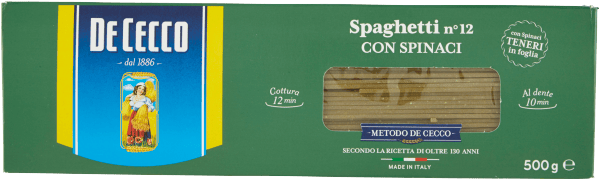 Pasta Spaghetti Spinat 500g - De Cecco