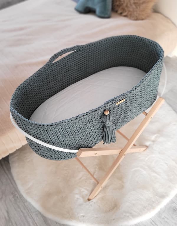 BOHO Handgjord Moseskorg med Stativ - Laurel