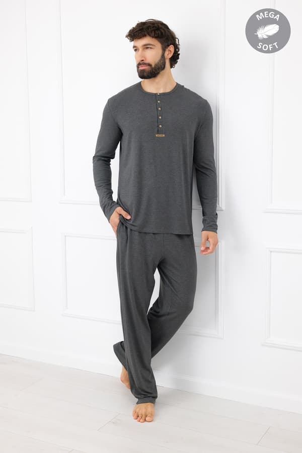 Amigo herrpyjamas långärmad, långbyxor M