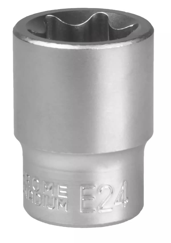 Topnøgle 1/2 tommer indvendig torx E24 stjerneformet stål