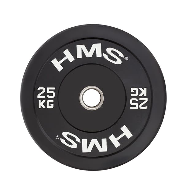Olympisk støddæmperplade 25 kg sort BBR25 HMS