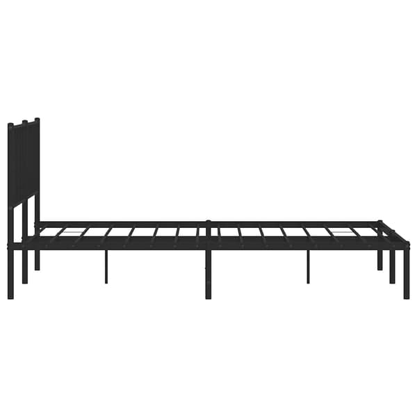 vidaXL metalsengestel med hovedgærde sort 193x203 cm