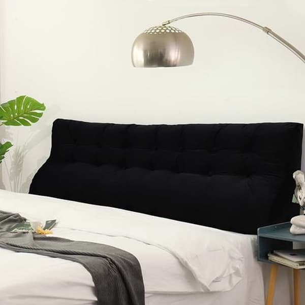 Sort fløjlspude Sort fløjlspude 140 cm