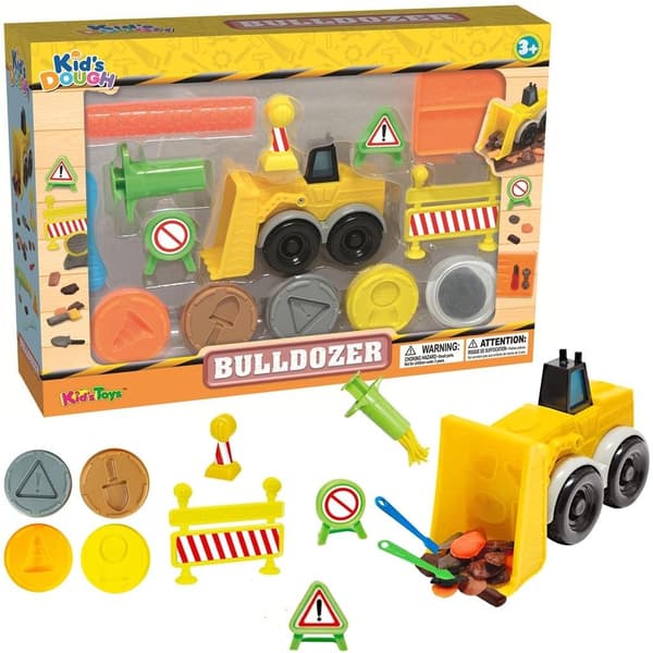 Plastilina, leksak, bulldozer