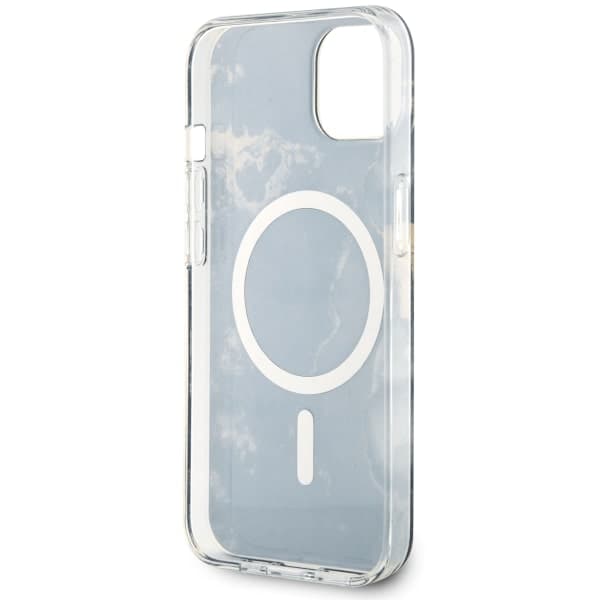 Guess Golden Marble MagSafe-etui til iPhone 14 Plus, sort