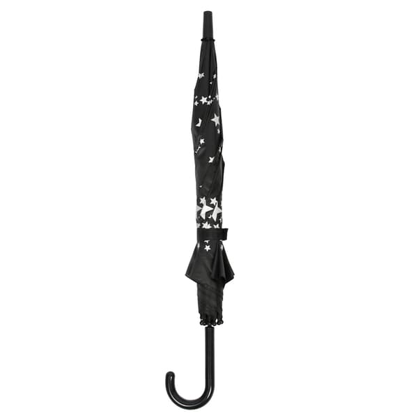 Sort paraply med stjerner 87,5 cm