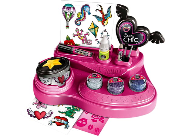 Clementoni Crazy Chic Tattoo Kit til skøre glittertatoveringer