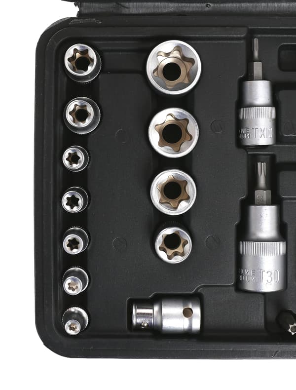 Torx bit- og topnøglesæt, 30 dele, KD10242