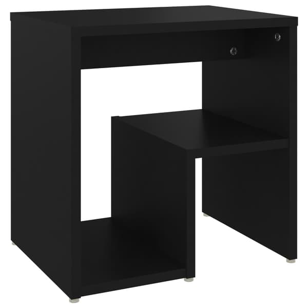 vidaXL sengebord, sort, 40x30x40 cm, træbaseret materiale