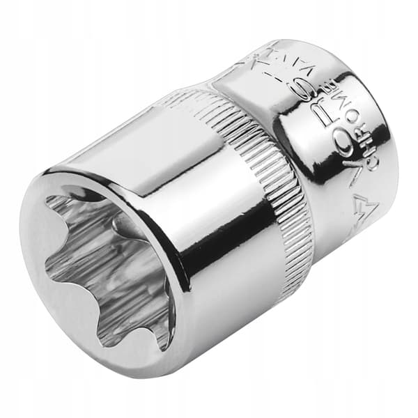 Topnøgle 1/2” Torx topnøgle Forkromet Smedet CrV > E12 < Vorstahl