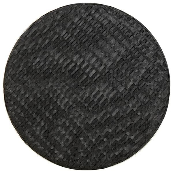 vidaXL Tebord, svart, 45 cm, polyrotting