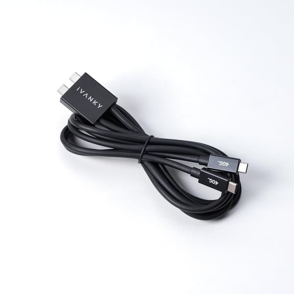 IVANKY Dobbelt USB-C Thunderbolt 4-kabel til FusionDock Max 1, 1,2 m