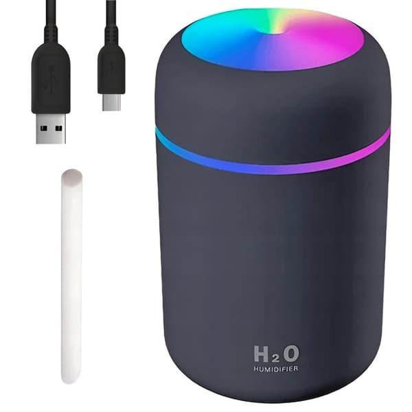 Luftfugter aromadiffuser farve LED-lampe USB