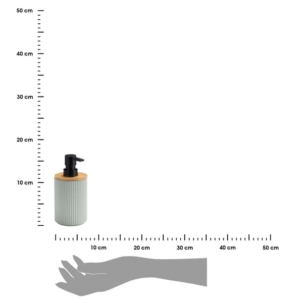 Randig mintgrön tvålpump