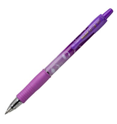 Pilot. G2 Bubble Gelpen. Lilla. Blå refill.