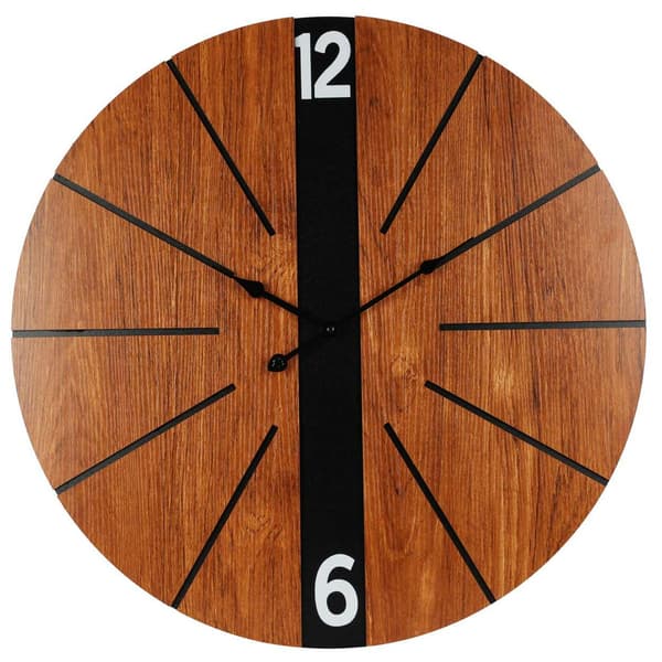 Dekorativ klocka med trämotiv, 60 cm