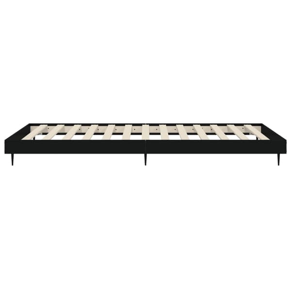vidaXL sengestel sort 90x200 cm træbaseret materiale