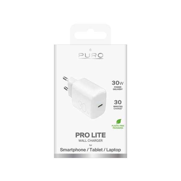 30W USB-C väggladdare - Vit