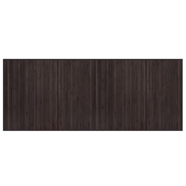 vidaXL Rektangulär matta, mörkbrun, 80x200 cm, bambu