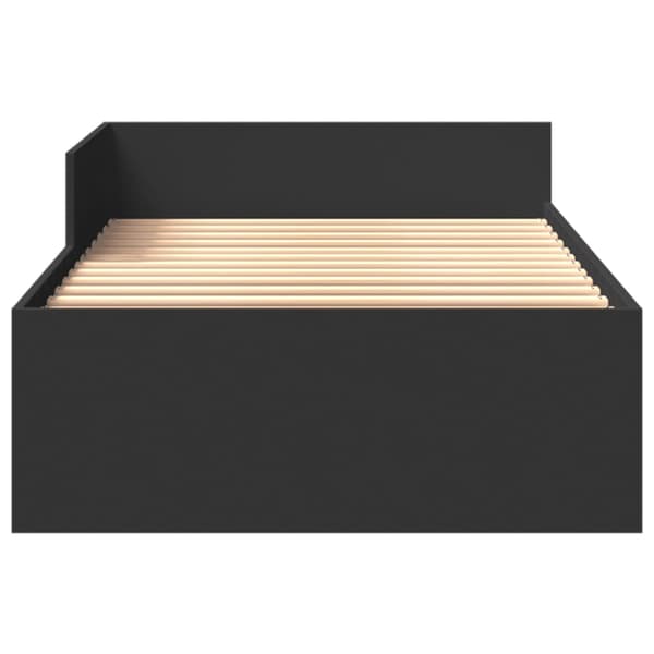 vidaXL sengestel sort 75x190 cm træbaseret materiale