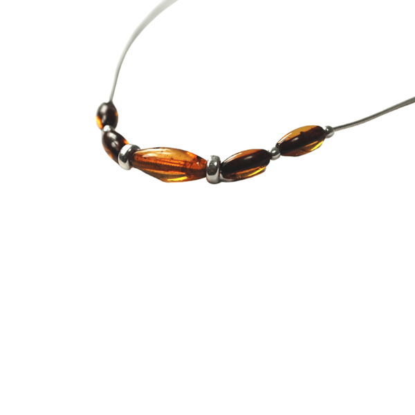 Cognac rav halskæde - Baltisk rav Collier
