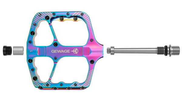 Gewage Rainbow aluminiumplattformscykelpedaler med förseglade stift