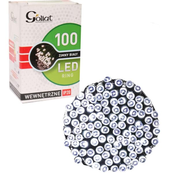 Julgransbelysning 100 LED-ring kallvit 1,5 meter inomhus IP20