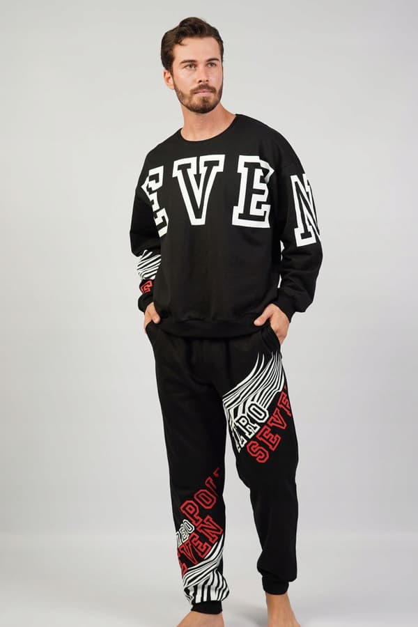 Miesten pyjamat, puuvillaa, Vienetta, pitkä