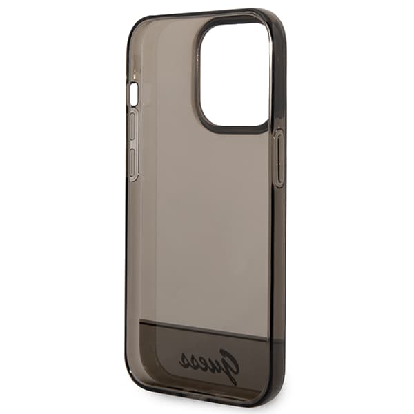 Guess Gennemsigtigt Etui til iPhone 14 Pro, Sort