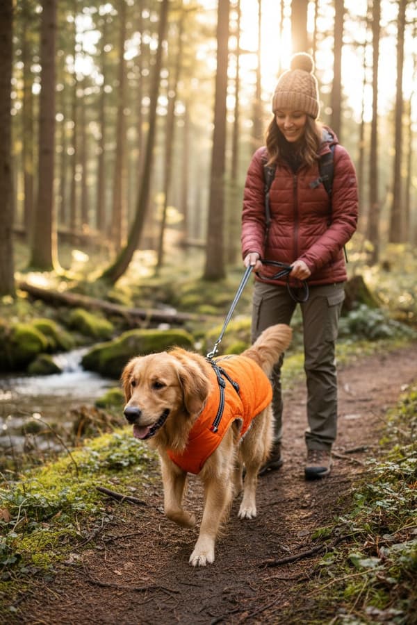 Chiara NICK Hundjacka med Sele Orange XL
