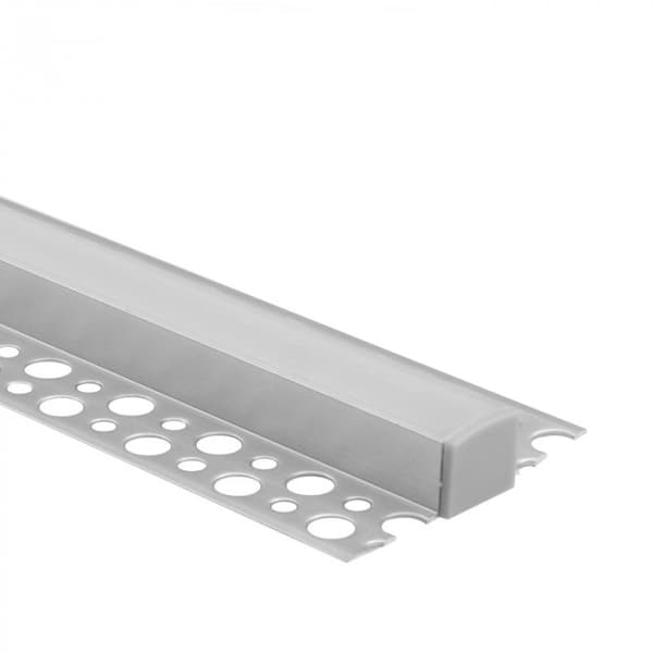 Profil til LED-strips under keramiske fliser til pap-/gipsplader. Skærmsæt.