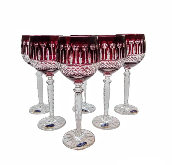 Rubinkristallvinglas 280 ml franska