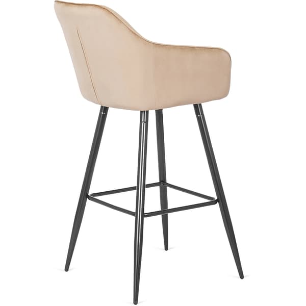 Klädd barstol SALEM beige sammet modern loft
