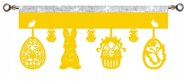 Kuvertgardin lambrequin EASTER GLAMOUR 60x40