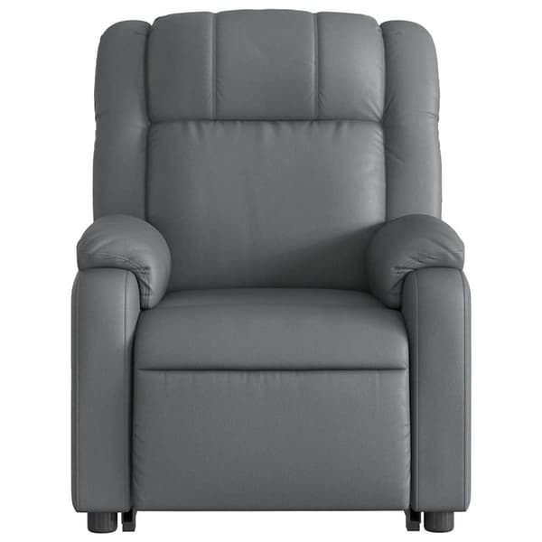 vidaXL Lyftbar massagefåtölj, grå, konstläder