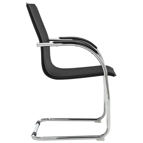 vidaXL Cantilever kontorstol, sort, kunstlæder