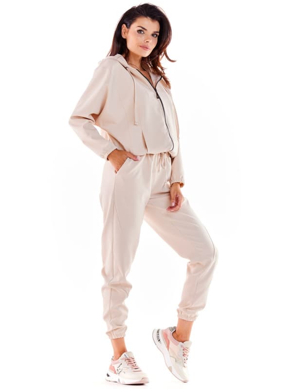 Kimonohihainen kangaspusero, beige M