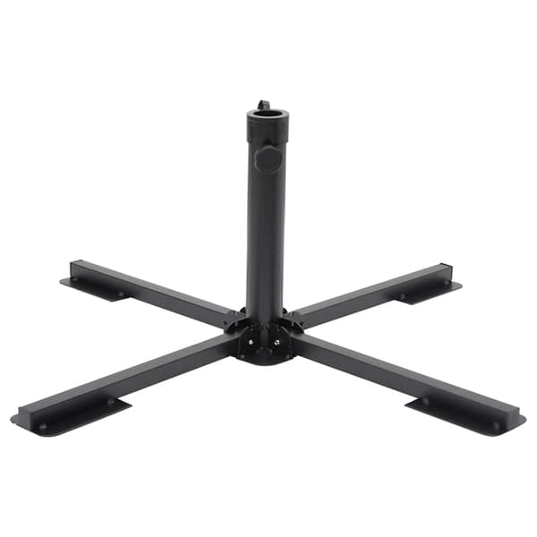 vidaXL foldbar parasolfod til Ø38/48 mm stænger blank sort